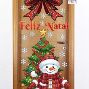 Painel de Porta Tema Boneco de Neve