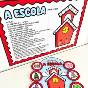 Cartaz e Luva Poema: A Escola