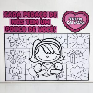 Cartaz Pintura Colaborativa Dia das Mães
