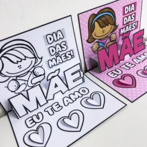 Cartão 3D Dia das Mães