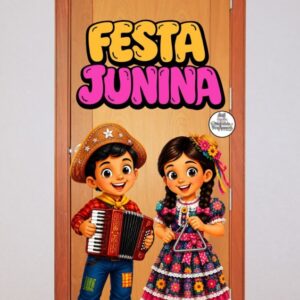 Painel Porta Ou parede Festa Junina Sanfoneiros