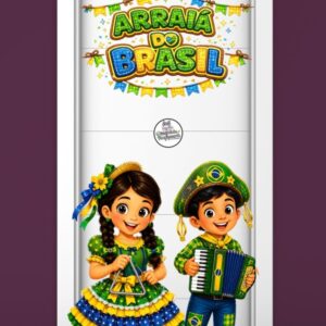 Painel Porta Ou parede Festa Junina Sanfoneiros Brasil