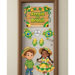 PAINEL PORTA OU PAREDE  FESTA JUNINA – ARRAIÁ DO BRASIL 2