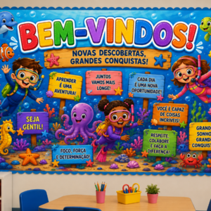 PAINEL BEM-VINDOS – TEMA FUNDO DO MAR
