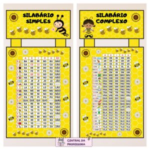 KIT SILABÁRIOS SIMPLES E COMPLEXO ABELHINHA