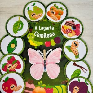 Luva de contação de histórias: A Lagarta Comilona